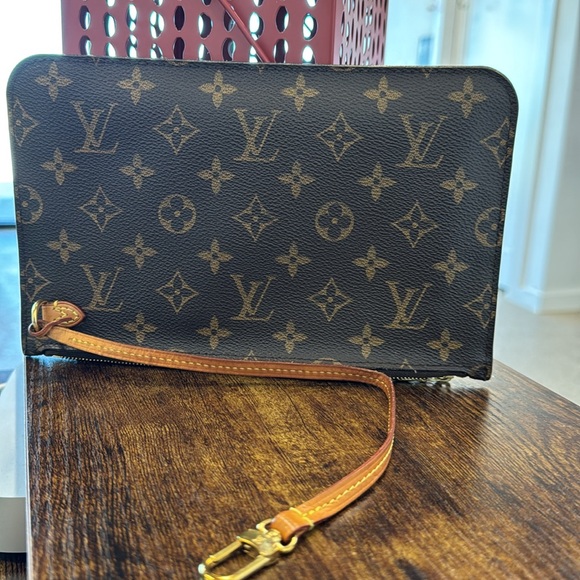 LV Monogram Neverful MM GM Pochette Pivoine | Tan Interior - Picture 11 of 16